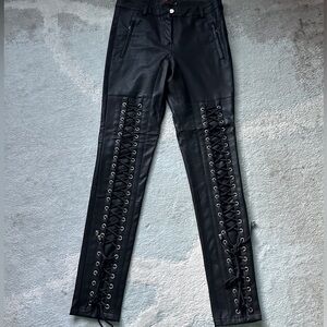 RTBU faux leather corset laceup pants